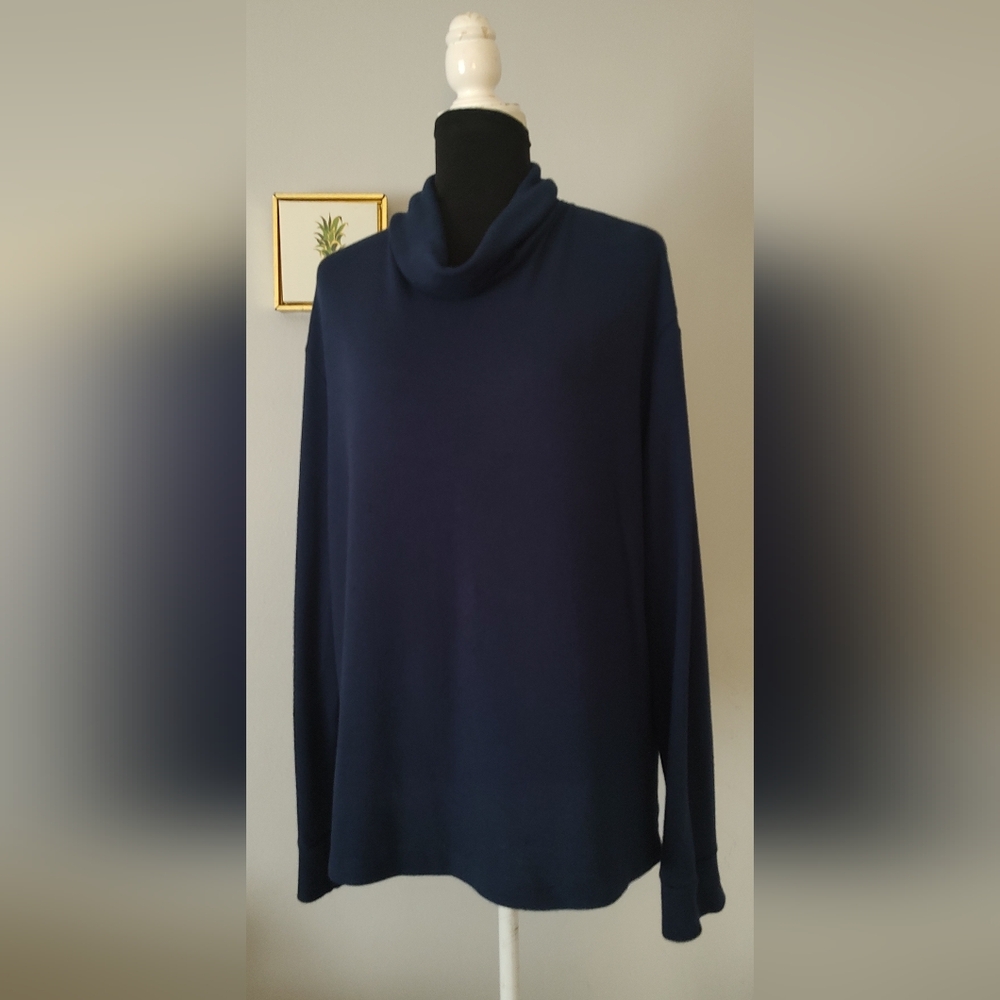 Stars Above Women  Blue Turtleneck Sweater